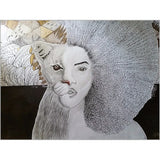 The Strong Lioness Woman Canvas-Posters