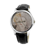 30 Meters Waterproof Quartz Fashion Watch With Black Genuine Leather 