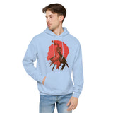 Red Bird Unisex fleece hoodie