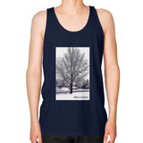Unisex Fine Jersey Tank (on man) Navy TMaria's Artistry & Associates