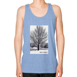 Unisex Fine Jersey Tank (on man) Tri-Blend Blue TMaria's Artistry & Associates
