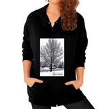 Zip Hoodie (on woman) Black TMaria's Artistry & Associates