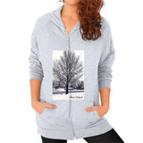 Zip Hoodie (on woman) Heather grey TMaria's Artistry & Associates