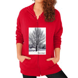 Zip Hoodie (on woman) Red TMaria's Artistry & Associates