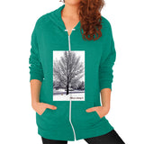 Zip Hoodie (on woman) Tri-Blend Vintage Green TMaria's Artistry & Associates